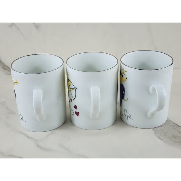 Pottery Barn Reindeer Coffee Mug Tea Cup 12oz Dasher Cupid Donner Christmas x3 - Picture 5 of 13